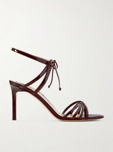 Angelica croc-effect leather sandals Angelica croc-effect leather sandals