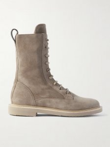 Bead-embellished suede ankle boots Bead-embellished suede ankle boots