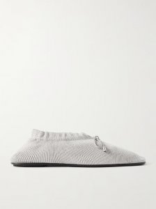 Metallic knitted ballet flats Metallic knitted ballet flats