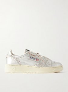 Medalist Low metallic textured-leather sneakers Medalist Low metallic textured-leather sneakers