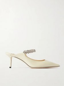 Bing 65 crystal-embellished patent-leather mules Bing 65 crystal-embellished patent-leather mules