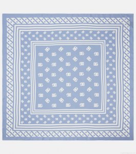 Dolce&GabbanaDG silk twill scarf