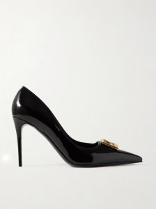 Formale embellished patent-leather point-toe pumps Formale embellished patent-leather point-toe pumps