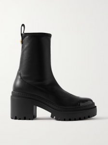 Cantadora embellished patent-trimmed leather ankle boots Cantadora embellished patent-trimmed leather ankle boots