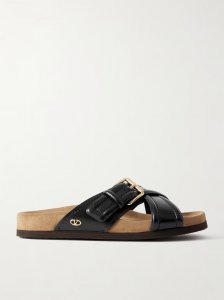 Fussfriend buckled leather slides Fussfriend buckled leather slides