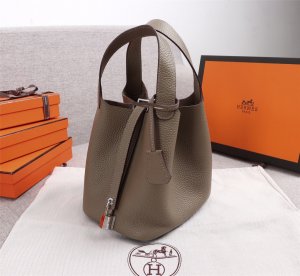 HERMES HANDBAG PICOTIN dark gray HERMES HANDBAG PICOTIN dark gray