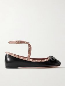 Rockstud leather ballet flats Rockstud leather ballet flats