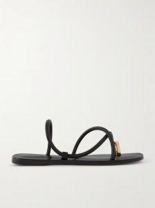 Laurie gold-tone and leather sandals Laurie gold-tone and leather sandals