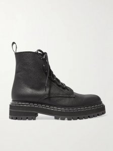 Textured-leather ankle boots Textured-leather ankle boots