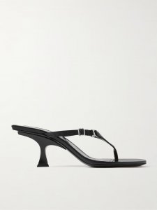 Bes embellished grosgrain-trimmed leather mules Bes embellished grosgrain-trimmed leather mules