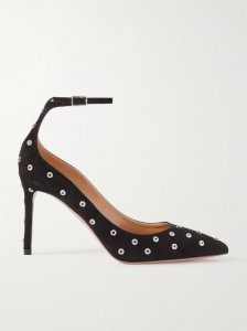 Love Affair 85 embellished suede pumps Love Affair 85 embellished suede pumps