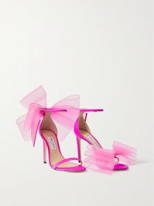 Aveline 100 bow-detailed satin sandals Aveline 100 bow-detailed satin sandals