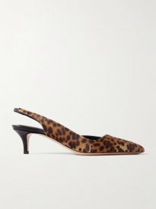 Piery leopard-print calf hair slingback pumps Piery leopard-print calf hair slingback pumps