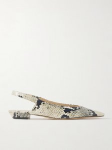Colin snake-effect leather slingback pumps Colin snake-effect leather slingback pumps