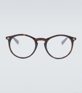 GucciRound-frame acetate glasses GucciRound-frame acetate glasses