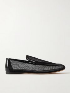 Alessio leather-trimmed mesh loafers Alessio leather-trimmed mesh loafers