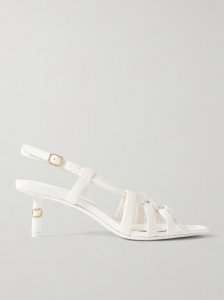 Marcie cutout leather slingback sandals Marcie cutout leather slingback sandals