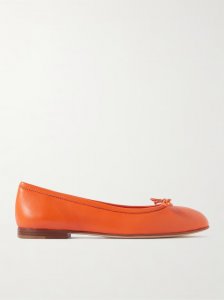 Veralli bow-detailed leather ballet flats Veralli bow-detailed leather ballet flats