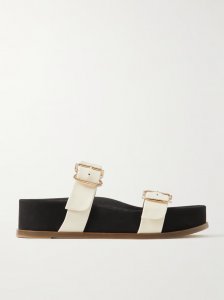 Wren leather platform slides