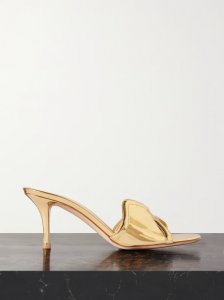 70 mirrored-leather mules 70 mirrored-leather mules