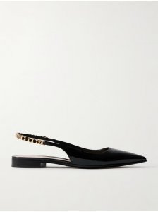 Signoria embellished patent-leather ballet flats Signoria embellished patent-leather ballet flats