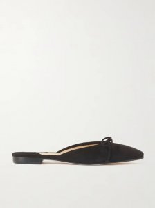 Ballerimu bow-detailed suede mules Ballerimu bow-detailed suede mules