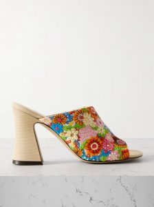+ Paula's Ibiza embroidered canvas mules
