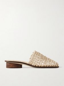 Merida woven leather mules Merida woven leather mules