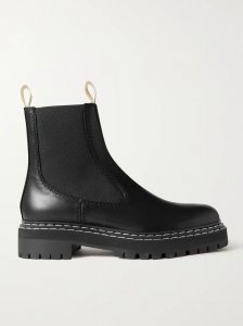 Topstitched leather Chelsea boots Topstitched leather Chelsea boots