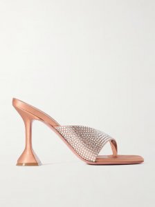 Shiona crystal-embellished satin sandals Shiona crystal-embellished satin sandals