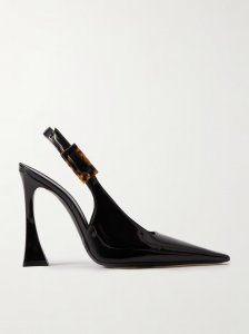 Dune patent-leather slingback pumps Dune patent-leather slingback pumps