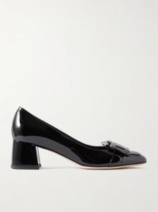 Embellished patent-leather pumps Embellished patent-leather pumps