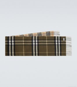 BurberryBurberry Check fringes cashmere scarf BurberryBurberry Check fringes cashmere scarf