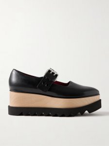 Elyse vegetarian glossed-leather platform Mary Janes Elyse vegetarian glossed-leather platform Mary Janes