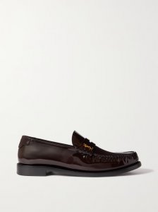 Le Loafer logo-embellished patent-leather loafers Le Loafer logo-embellished patent-leather loafers