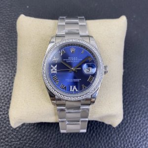 Rolex Datejust 36 Series, Top-of-the-Line Model with Gold Roman Numerals and Diamond Bezel Rolex Datejust 36 Series, Top-of-the-Line Model with Gold Roman Numerals and Diamond Bezel