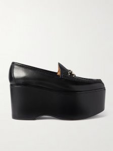 Horsebit leather platform loafers Horsebit leather platform loafers