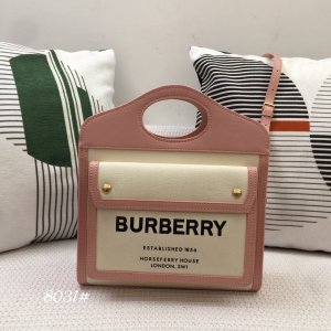 BURBERRY HANDBAG Pink with Off-White Accents BURBERRY HANDBAG Pink with Off-White Accents