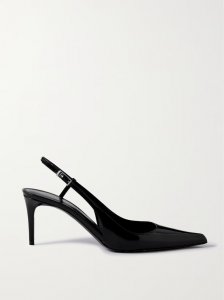 Vendome patent-leather slingback pumps Vendome patent-leather slingback pumps