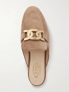 Embellished suede slippers Embellished suede slippers