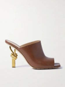 Knot leather mules Knot leather mules