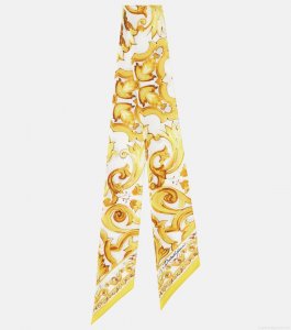 Dolce&GabbanaMajolica silk scarf