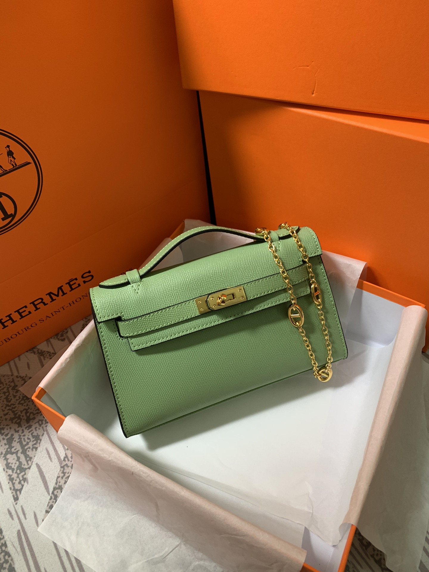 HERMES crossbody bag green HERMES crossbody bag green