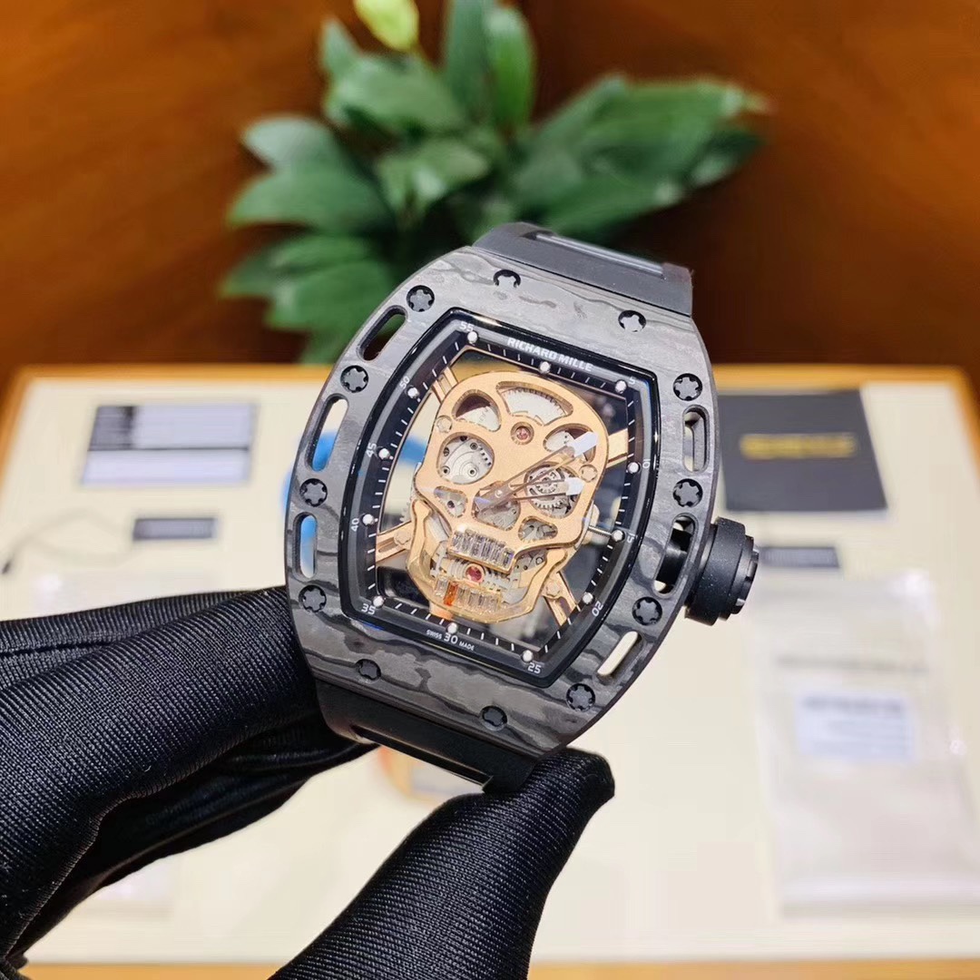 Richard Mille RM052 Skull Collection Latest Night Carbon Fiber Upgrade Watch Richard Mille RM052 Skull Collection Latest Night Carbon Fiber Upgrade Watch