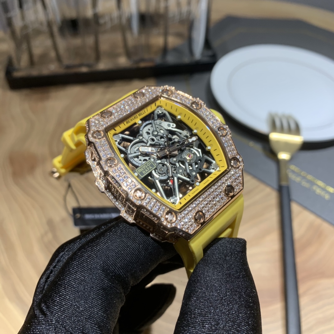 Richard Mille RM035-AMERICA5 Full Diamond-set Skeleton Watch Richard Mille RM035-AMERICA5 Full Diamond-set Skeleton Watch