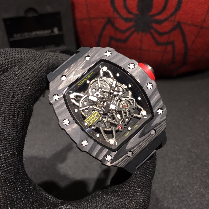 Richard Mille RM35-02 Top-Grade Carbon Fiber Series Watch Richard Mille RM35-02 Top-Grade Carbon Fiber Series Watch