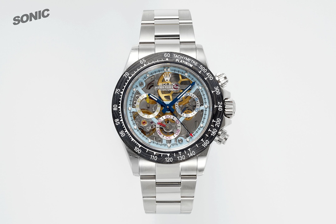 116520 Blue Sapphire Dial with Blue Skeletonized Movement Rolex Daytona. 116520 Blue Sapphire Dial with Blue Skeletonized Movement Rolex Daytona.