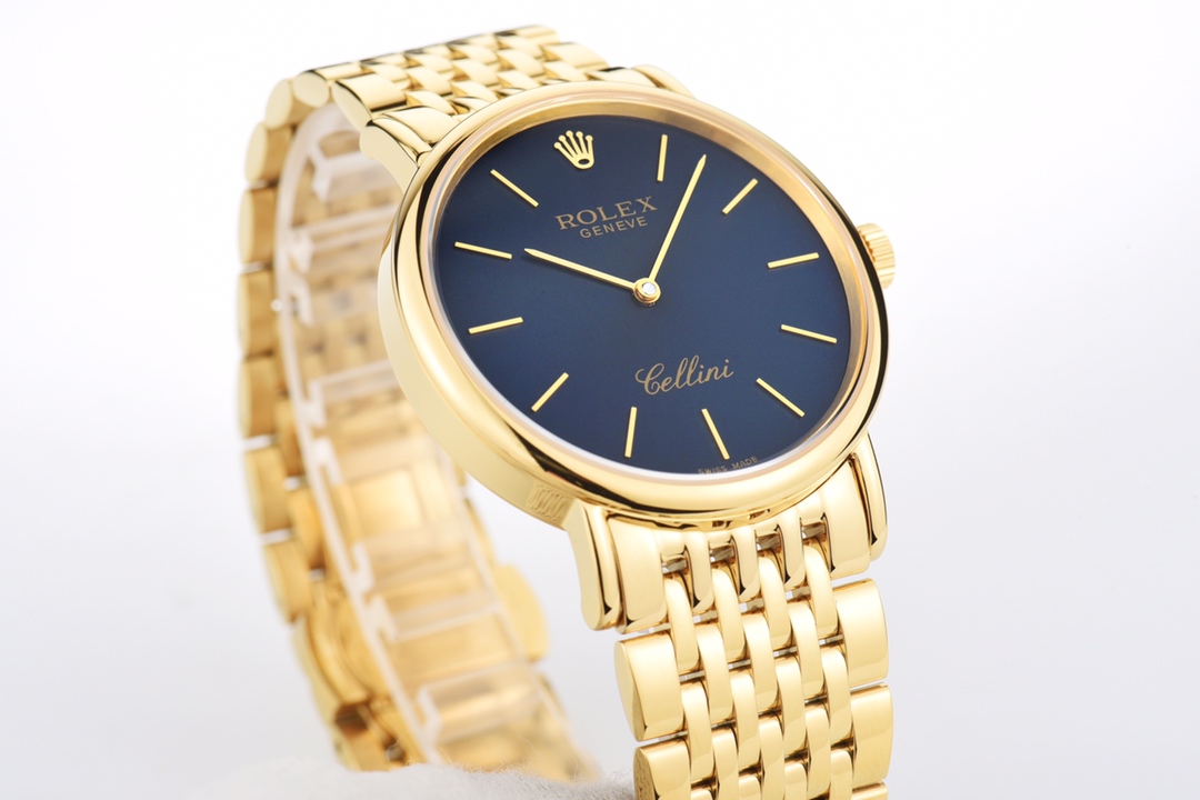 Rolex Cellini series with stainless steel bracelet.