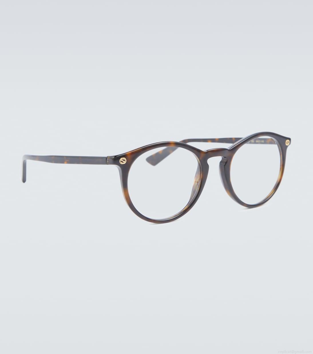 GucciRound-frame acetate glasses GucciRound-frame acetate glasses
