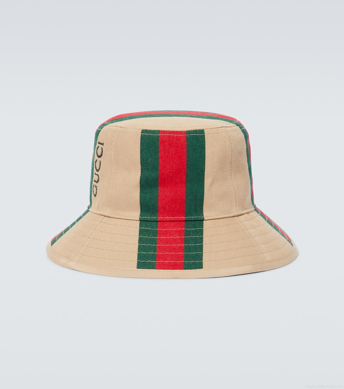 GucciLogo printed cotton canvas bucket hat GucciLogo printed cotton canvas bucket hat